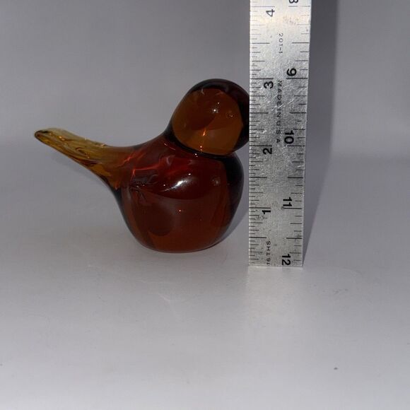 Viking Glass Amber Bird - Picture 7 of 8